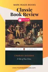 graphic of A Tale of Two Cities by Charles Dickens review Pinterest pin