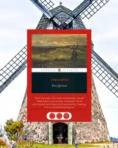 graphic of Don Quixote by Miguel de Cervantes Saavedra Instagram post