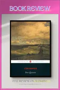 graphic of Don Quixote by Miguel de Cervantes Saavedra Pinterest pin