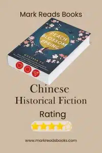 graphic of Peach Blossom Spring by Melissa Fu review Pinterest pin