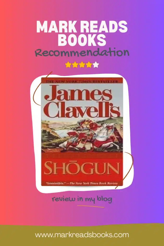 graphic for Shogun by James Clavell review Pinterest pin