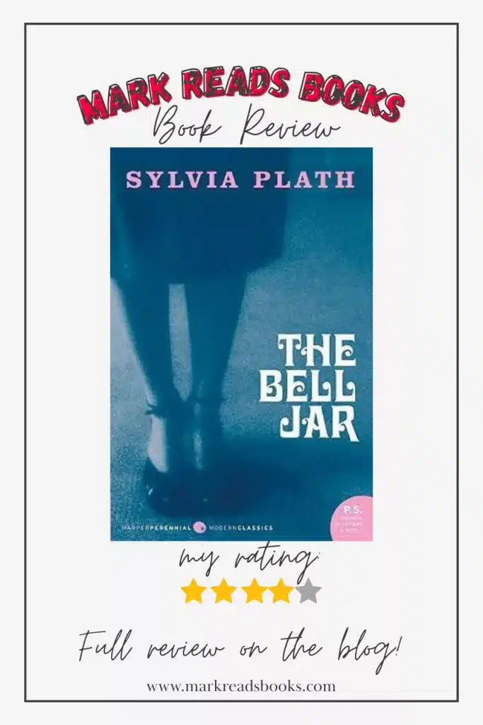 graphic of The Bell Jar by Sylvia Plath for Pinterest