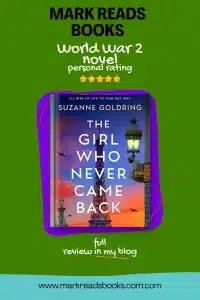 graphic of The Girl Who Never Came Back by Suzanne Goldring Review Pinterest pin