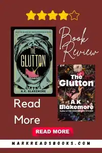 graphic of The Glutton by A.K. Blakemore review Pinterest pin