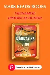 graphic of The Mountains Sing by Nguyễn Phan Quế Mai review Pinterest pin