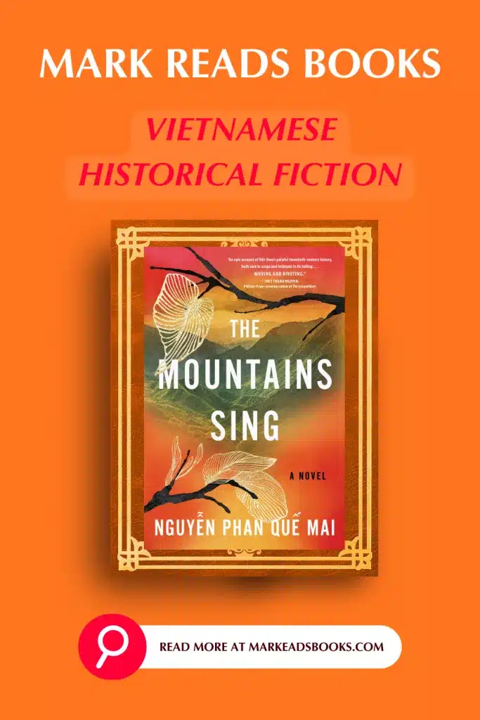 graphic of The Mountains Sing by Nguyễn Phan Quế Mai review Pinterest pin