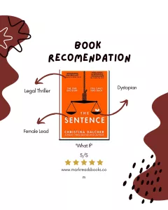 Graphic of The Sentence by Christina Dalcher review Instagram post