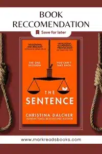 Graphic of The Sentence by Christina Dalcher review Pinterest pin