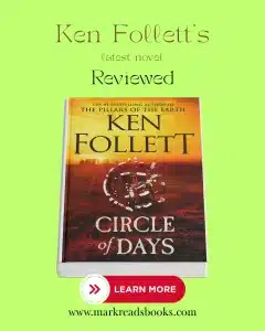 graphic of Circle of Days by Ken Follett review Instagram post