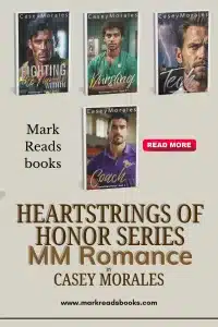 graphic of Heartstrings of Honor Series by Casey Morales Pinterest pin