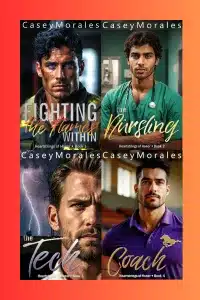 graphic of Heartstrings of Honor Series by Casey Morales book covers Pinterest Pin 1