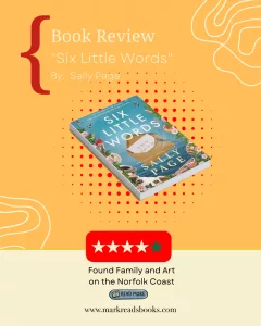 graphic of Six Little Words by Sally Page review Instagram post