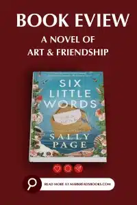 graphic of Six Little Words by Sally Page review Pinterest pin