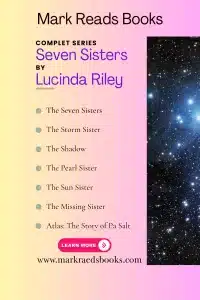 Graphic of all The Seven Sisters series by Lucinda Riley book list Pinterest pin