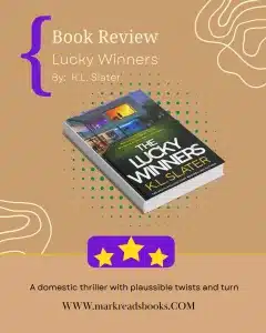 Graphic of The Lucky Winners by K.L. Slater Review Instagram post