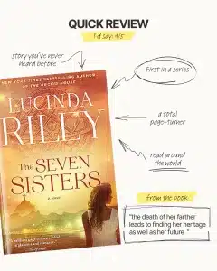 Graphic The Seven Sisters by Lucinda Riley Instagram post