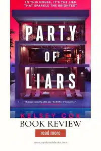Graphic of Party of Liars by Kelsey Cox Pinterest pin