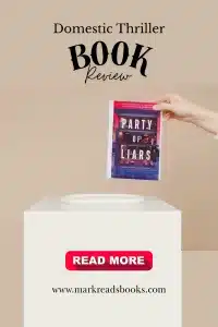 Graphic of Party of Liars by Kelsey Cox Pinterest pin
