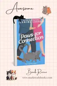 Graphic of Paws for Connection by Jeanine Lauren Review Pinterest pin