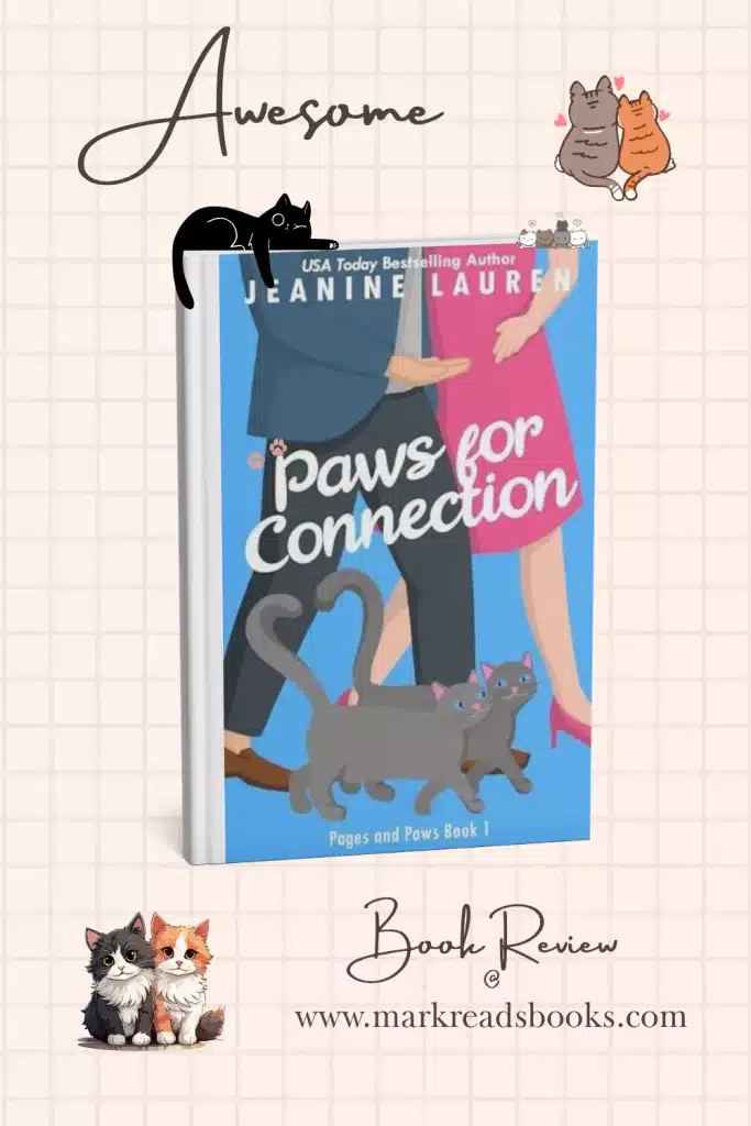 Graphic of Paws for Connection by Jeanine Lauren Review Pinterest pin