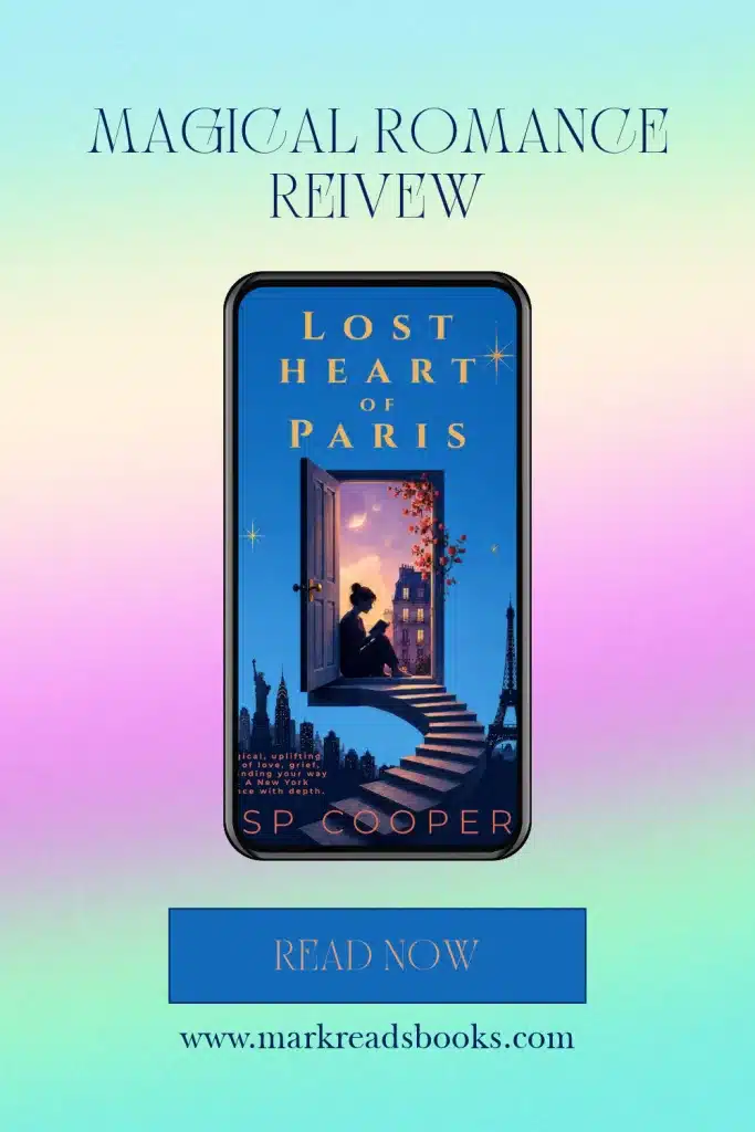 graphic of Lost Heart of Paris by S.P. Cooper review Pinterest pin