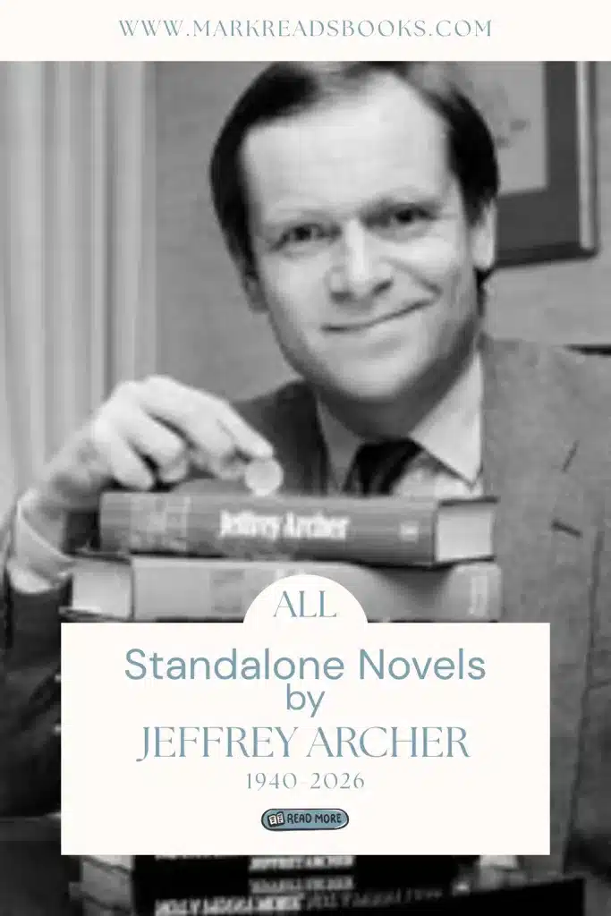 graphic of stand alone novels by Jeffrey Archer Pinterest Pin